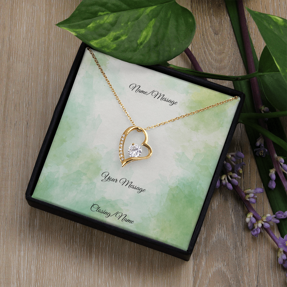 Eternal Embrace: Elegant Heart- Shaped “Forever Love” Necklace - Perfect Gift for Her