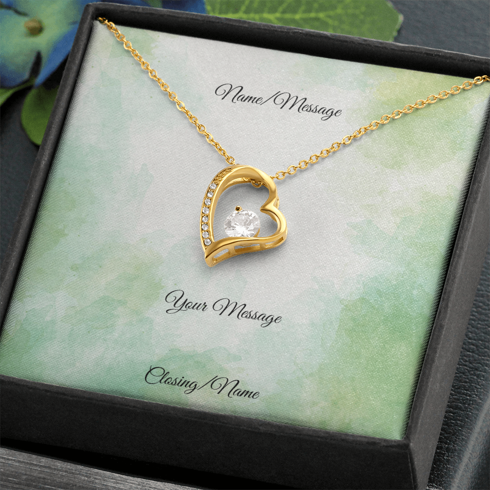 Eternal Embrace: Elegant Heart- Shaped “Forever Love” Necklace - Perfect Gift for Her