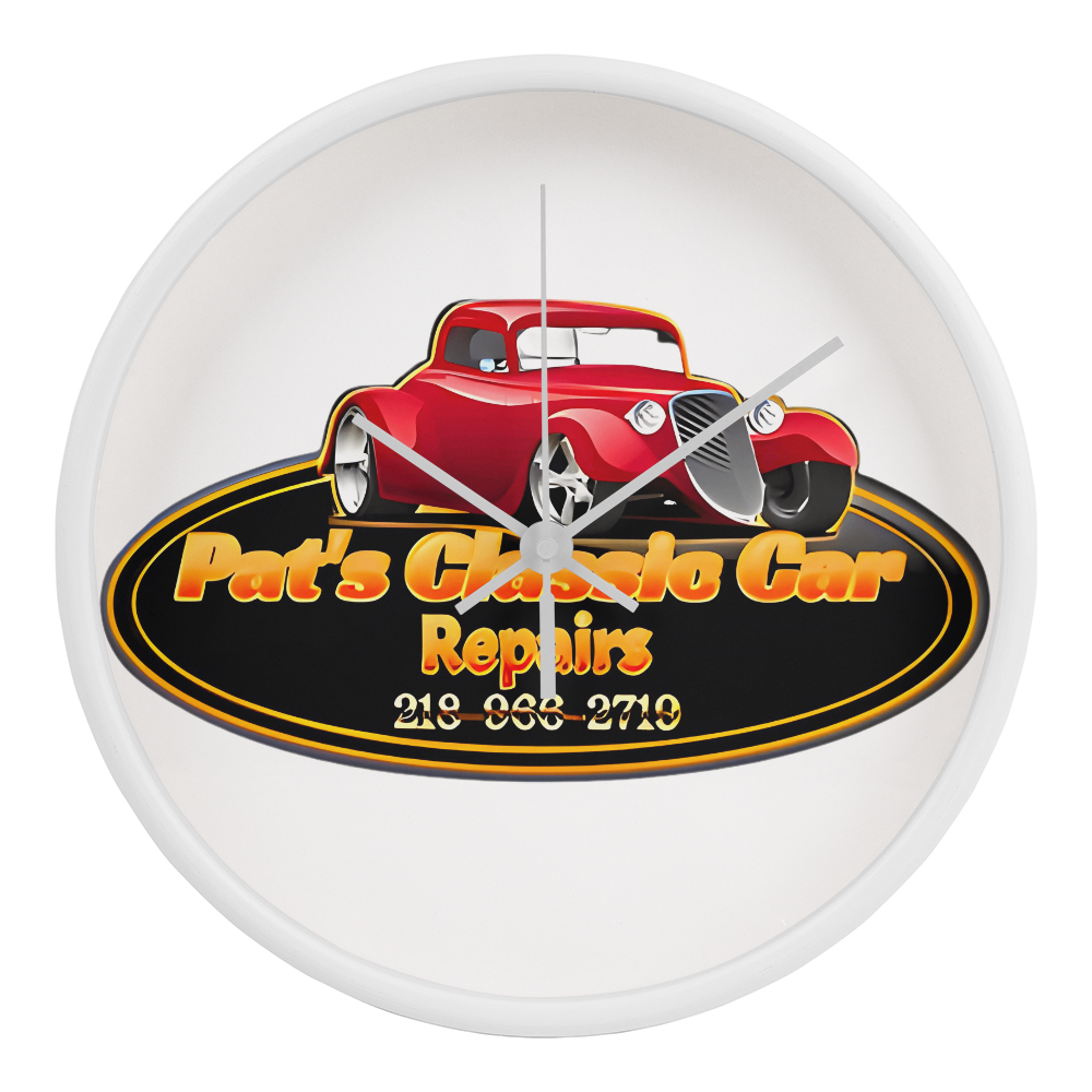 Custom Logo Clock, Company Logo Clock, various frame colors