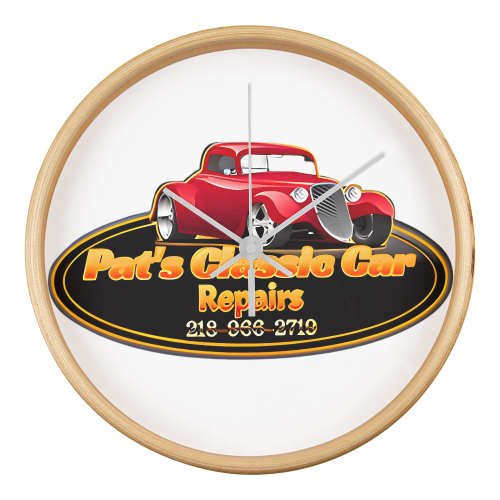 Custom Logo Clock, Company Logo Clock, various frame colors