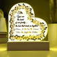 “Heart of Our Family” Personalized Heart Acrylic LED Plaque