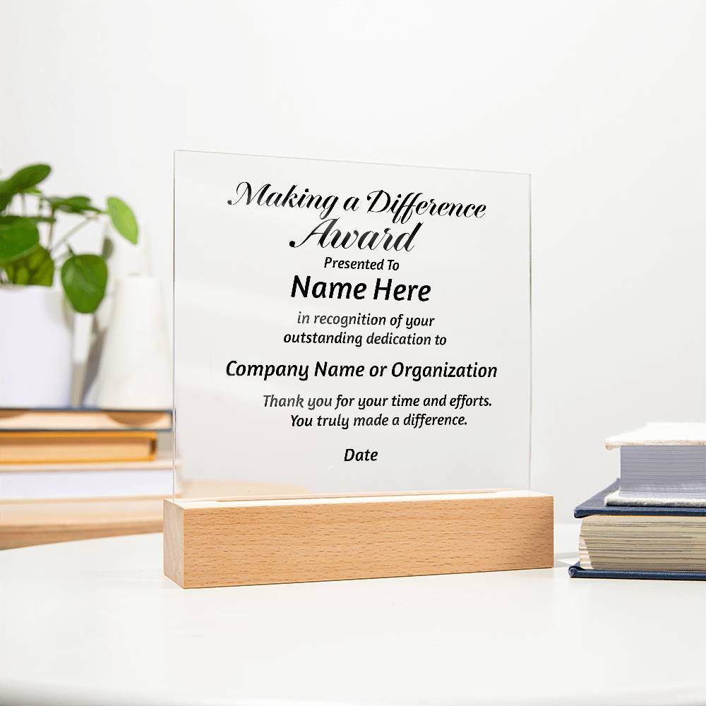 Custom Acrylic Plaque: Personalized Elegance for Every Occasion