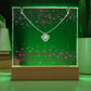 Endless Love: Keepsake Acrylic Plaque with Love Knot Necklace