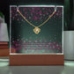 Endless Love: Keepsake Acrylic Plaque with Love Knot Necklace