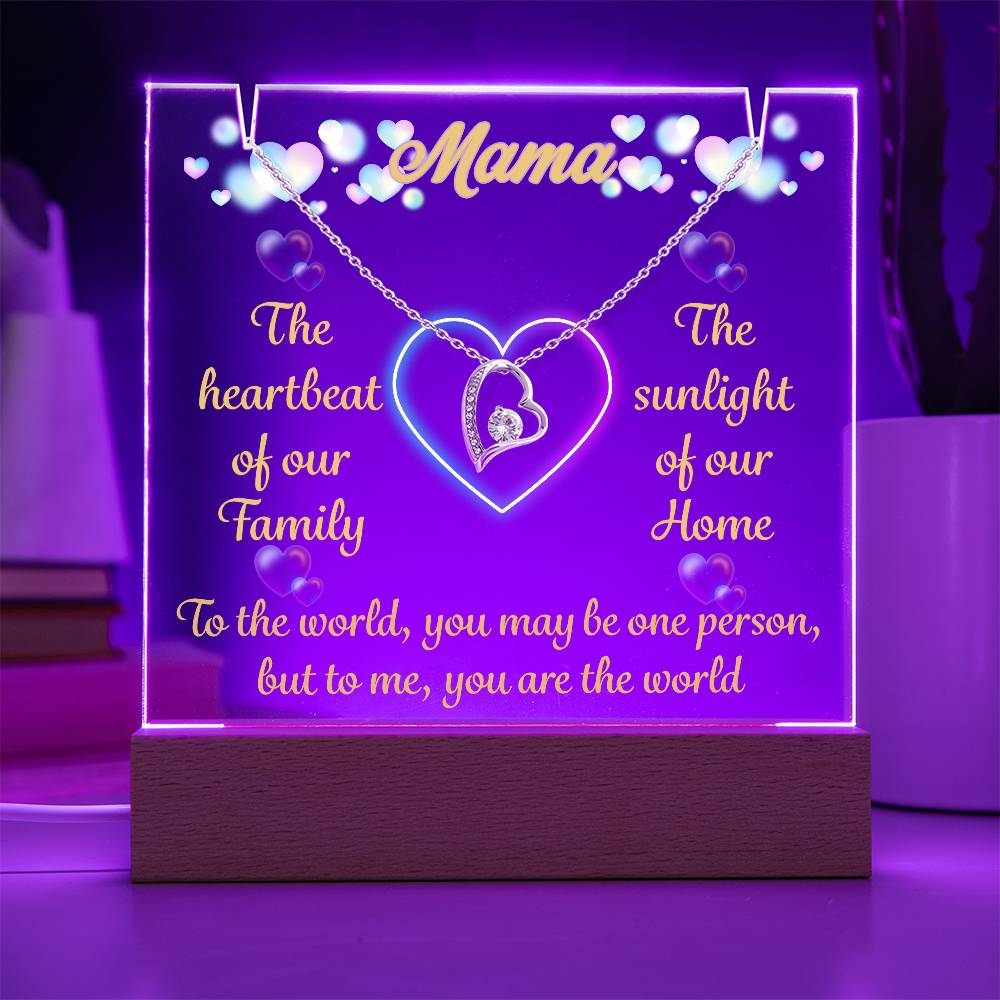 Endless Love: Keepsake Acrylic Bundle with Forever Love Necklace