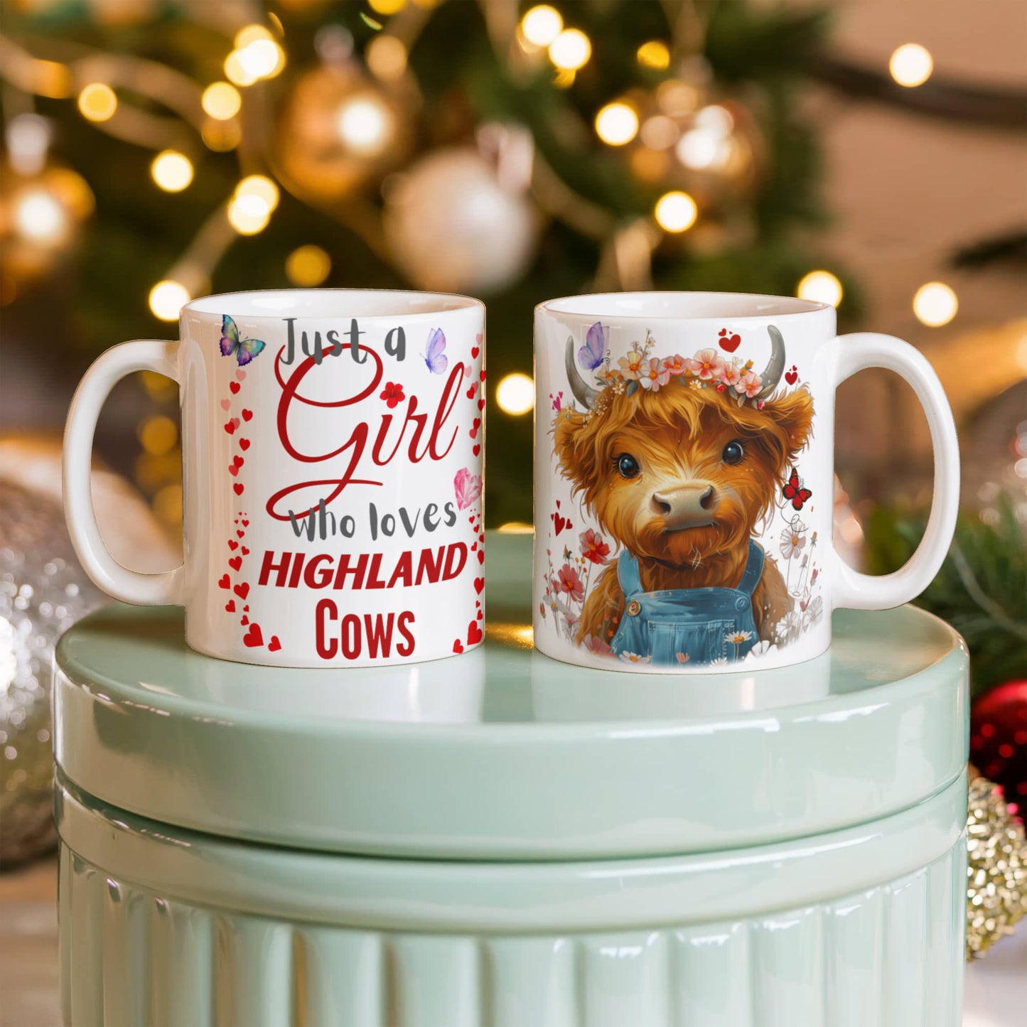 “Just a Girl Who Loves Highland Cows” Ceramic Mug, 11oz, 15 oz