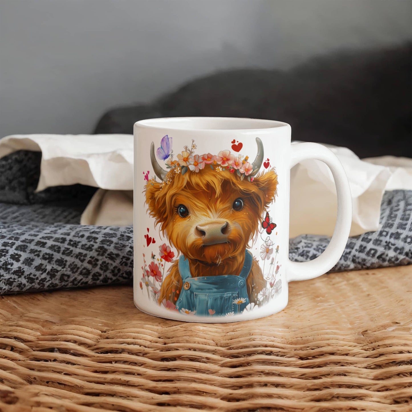 “Just a Girl Who Loves Highland Cows” Ceramic Mug, 11oz, 15 oz