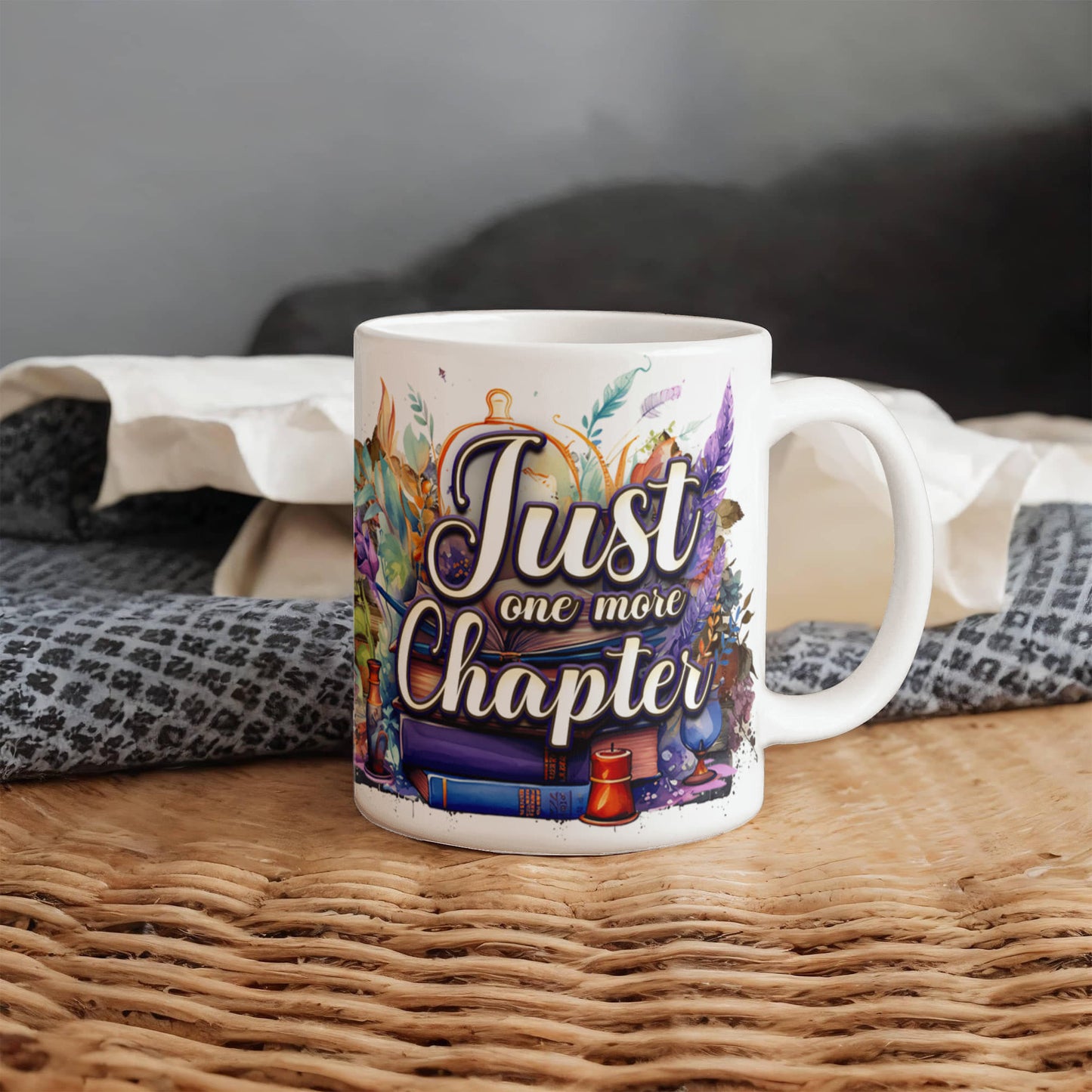 “Just one more Chapter” Ceramic Mug, 15 oz, 11 oz