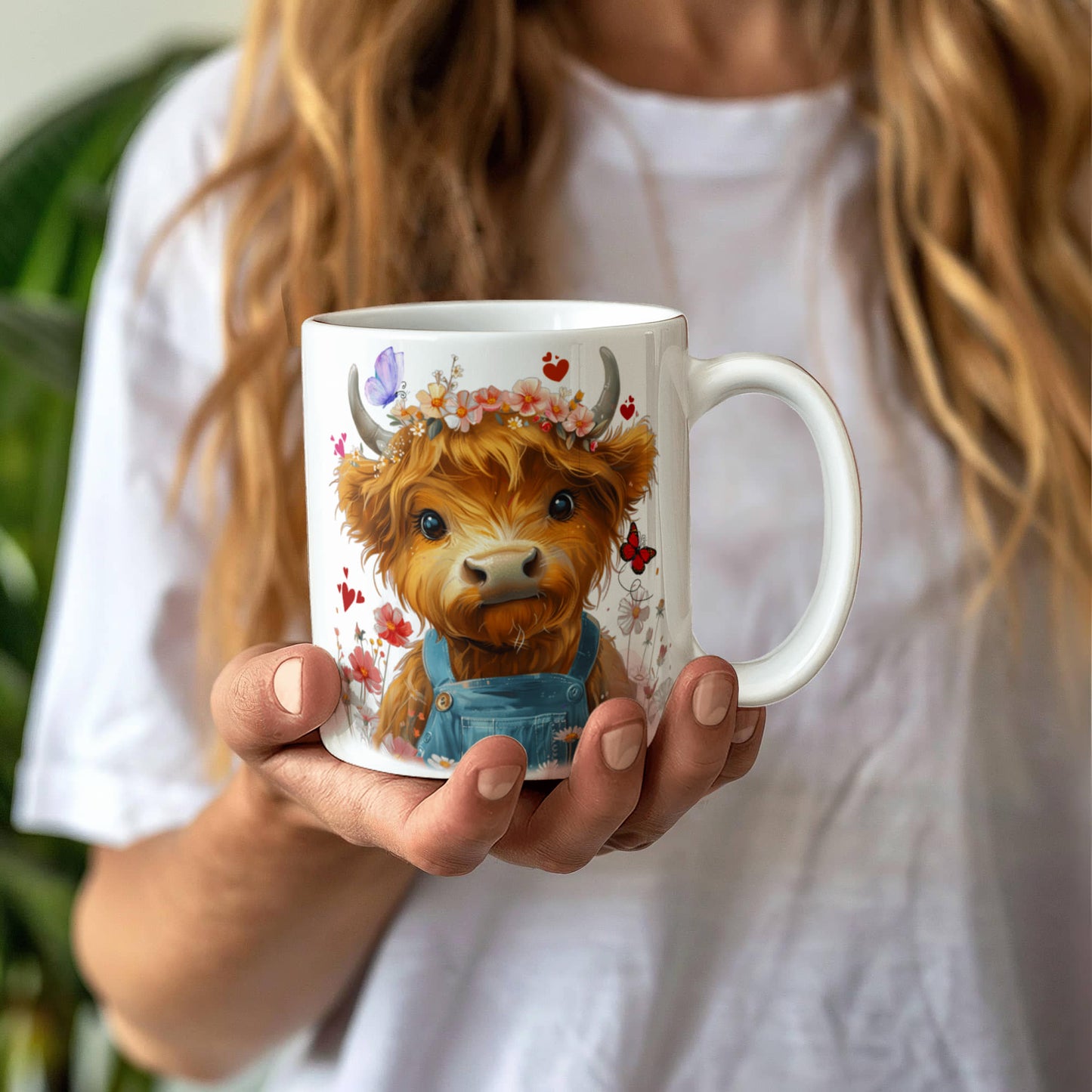 “Just a Girl Who Loves Highland Cows” Ceramic Mug, 11oz, 15 oz