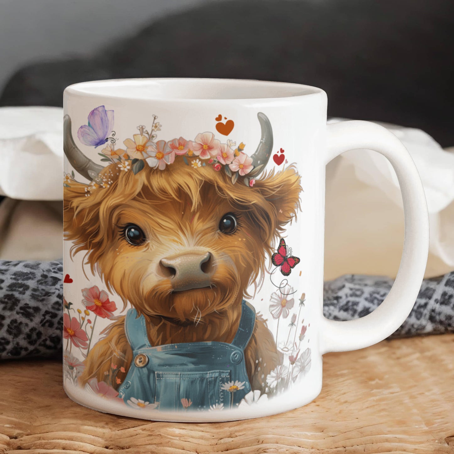 “Just a Girl Who Loves Highland Cows” Ceramic Mug, 11oz, 15 oz