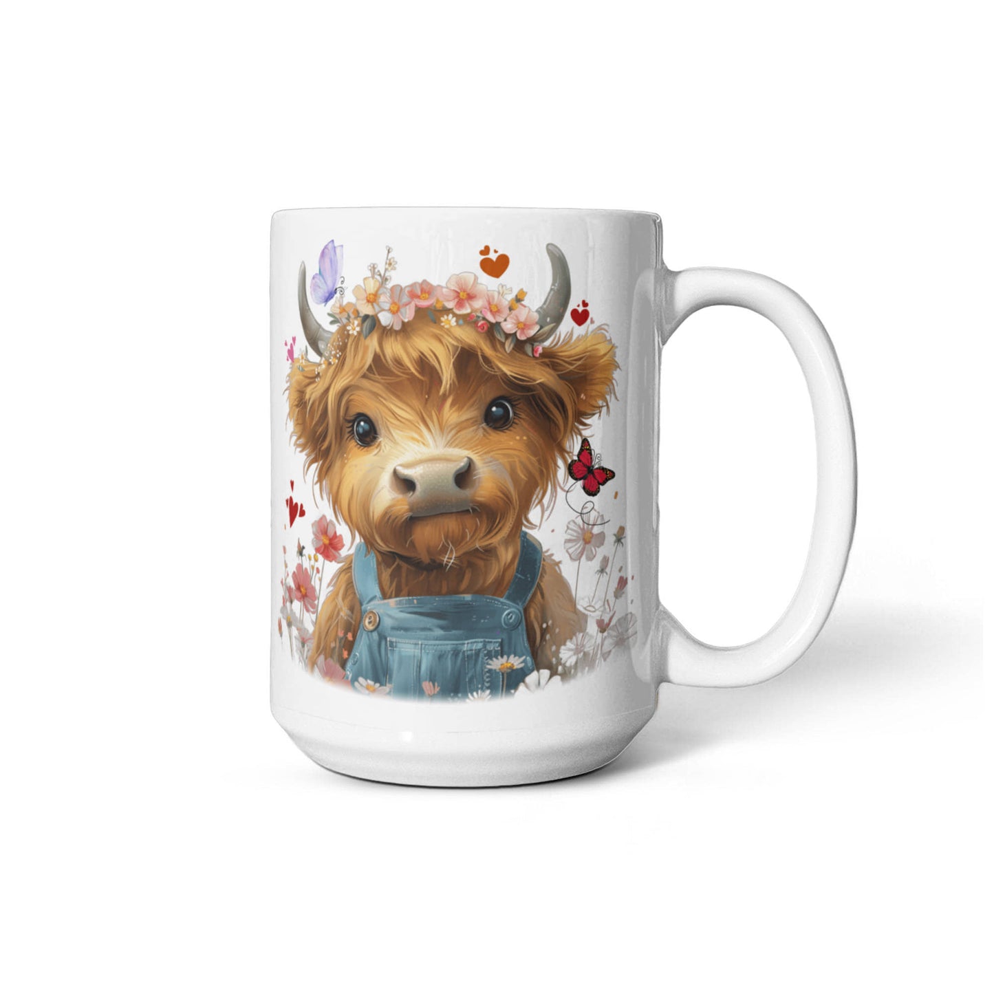 “Just a Girl Who Loves Highland Cows” Ceramic Mug, 11oz, 15 oz