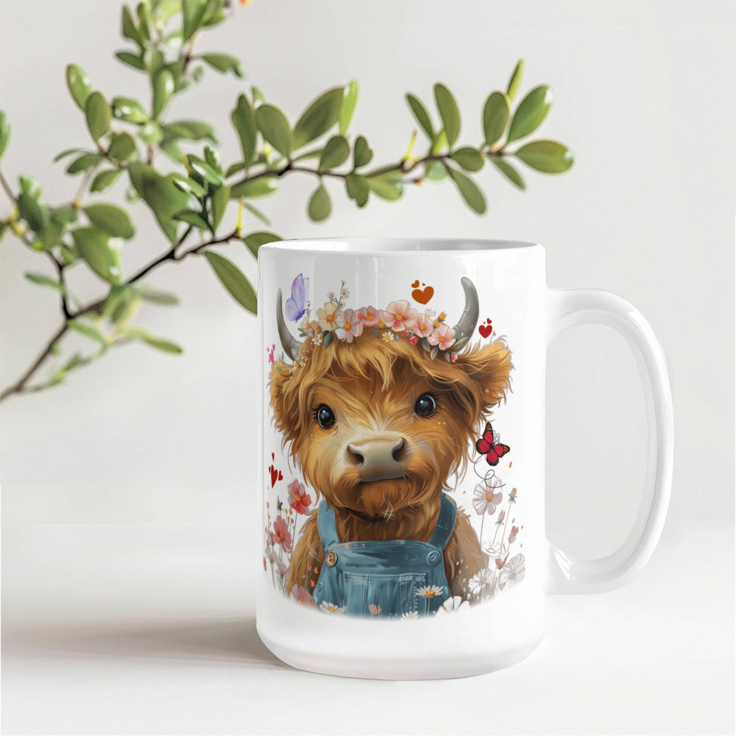 “Just a Girl Who Loves Highland Cows” Ceramic Mug, 11oz, 15 oz