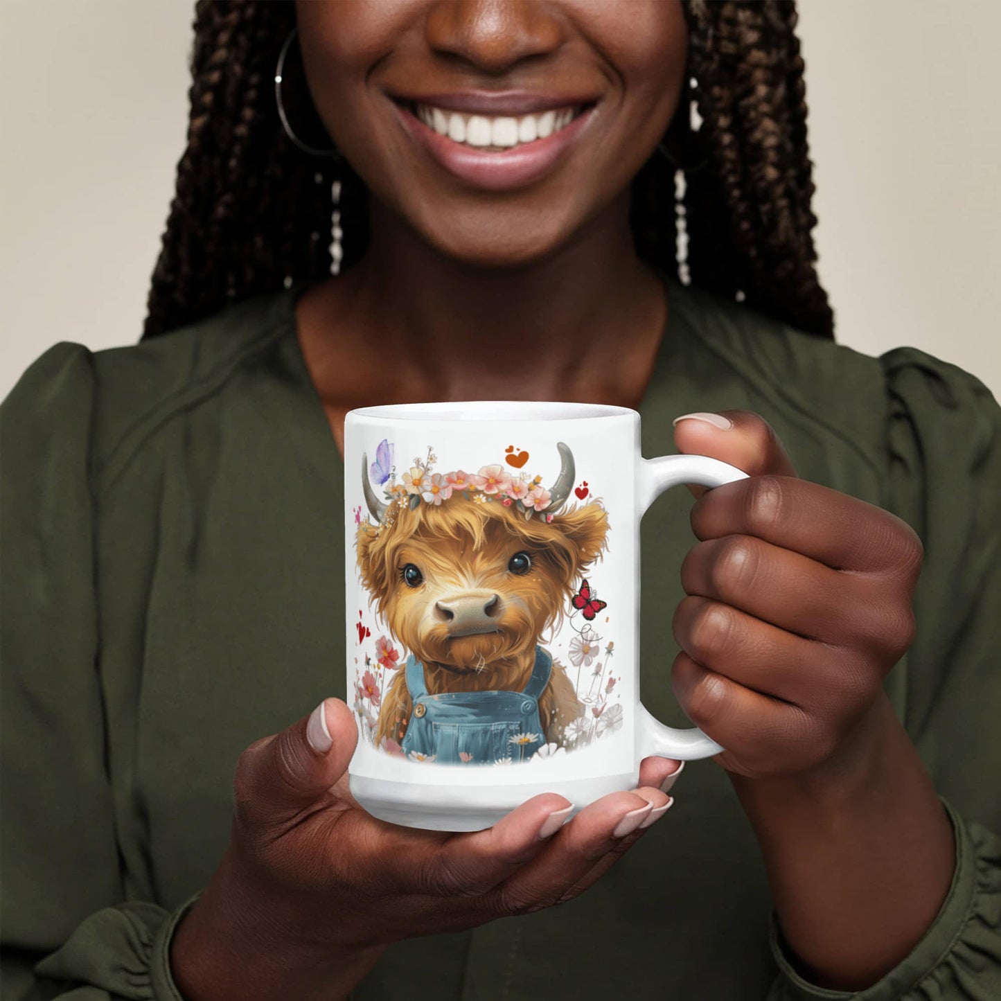 “Just a Girl Who Loves Highland Cows” Ceramic Mug, 11oz, 15 oz