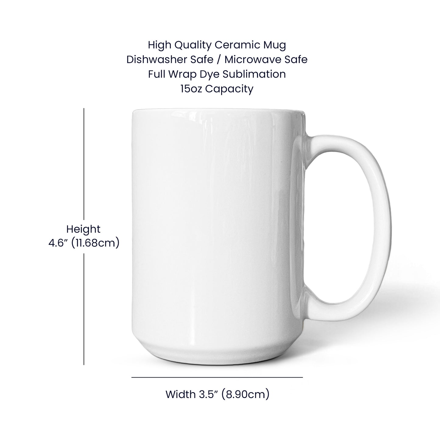 Customized "Dogs Make Our Lives Complete" White Ceramic Mug, 11 oz, 15 oz