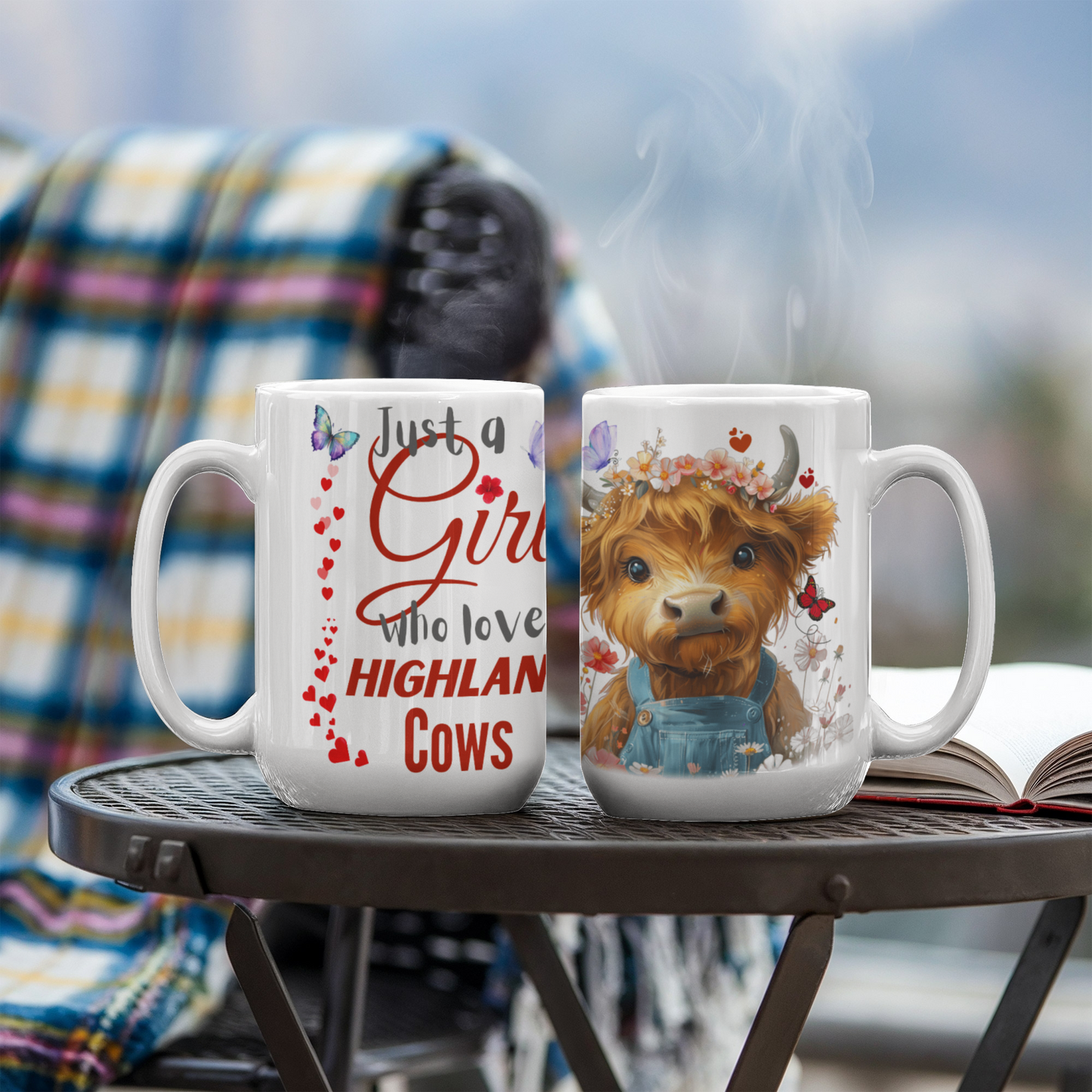 “Just a Girl Who Loves Highland Cows” Ceramic Mug, 11oz, 15 oz