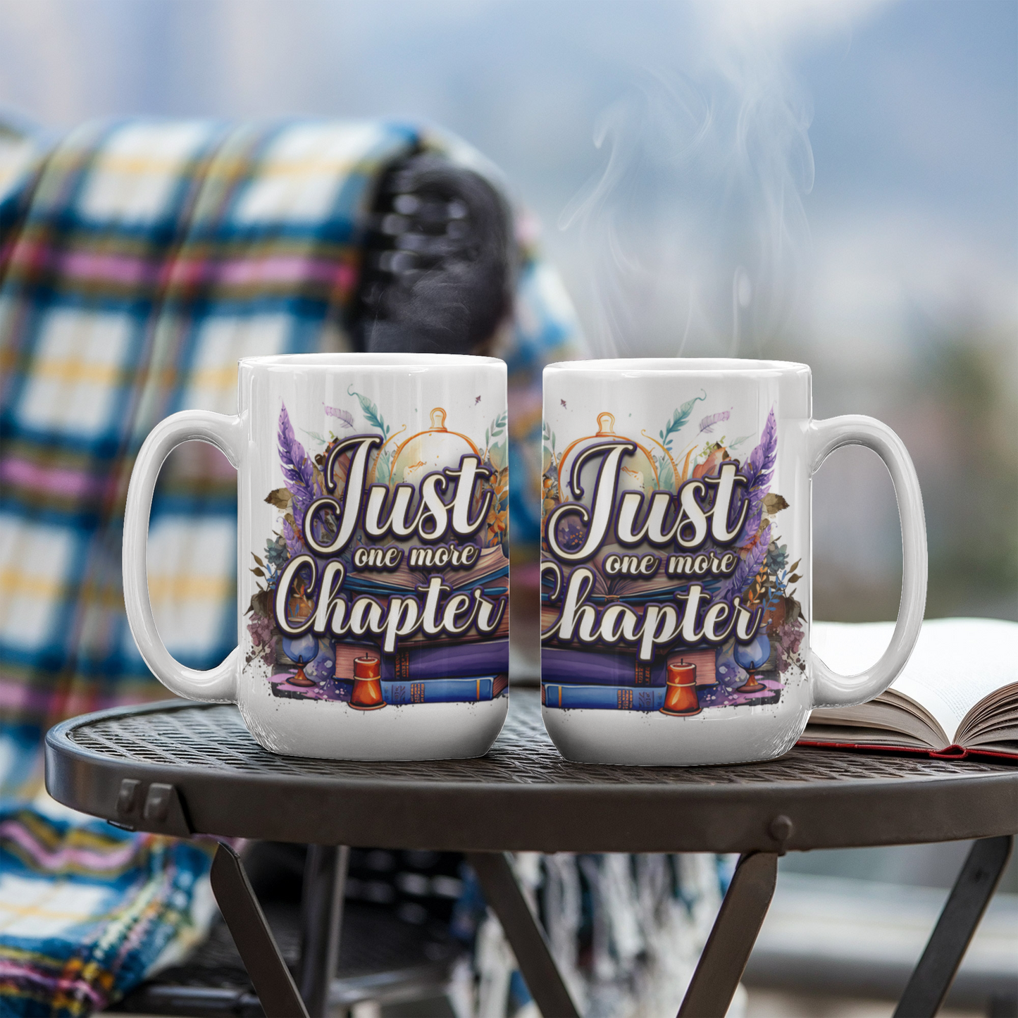 “Just one more Chapter” Ceramic Mug, 15 oz, 11 oz