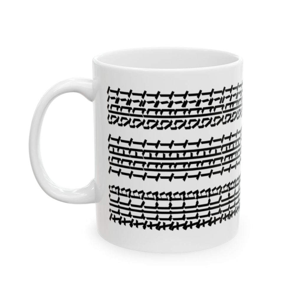 Humorous "Hidden Message" Color Accent Coffee Mug (15oz), Multiple Color Combinations