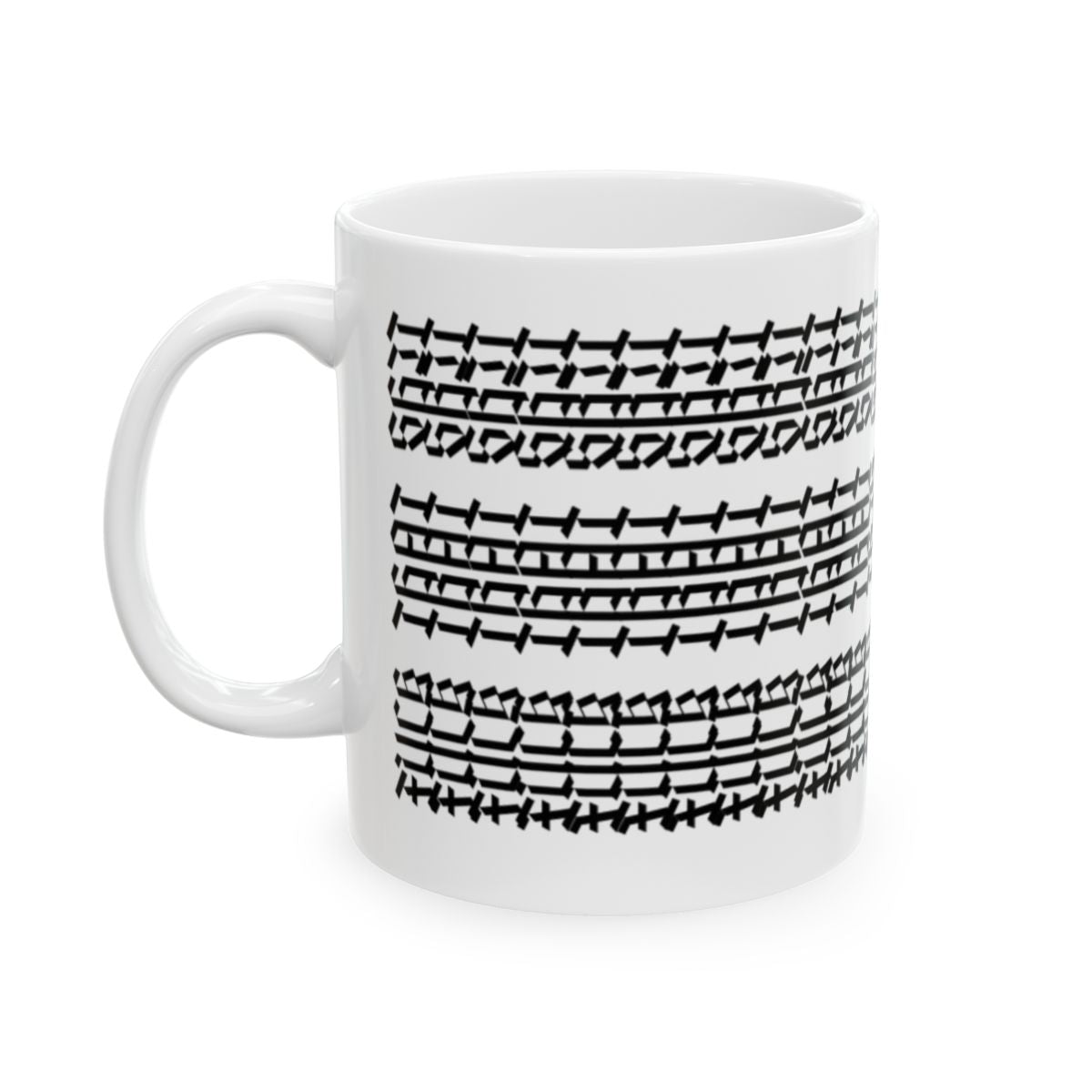 Humorous "Hidden Message" Color Accent Coffee Mug (15oz), Multiple Color Combinations