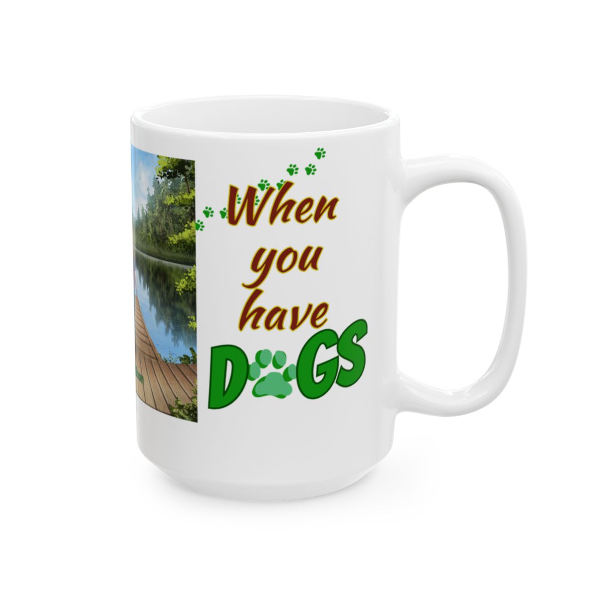 "Who needs HUMANS When you have DOGS" Personalized Ceramic Mug, (11oz, 15oz)