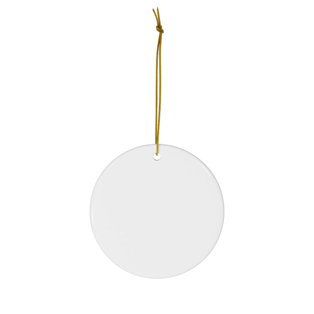 Custom Pet Ceramic Christmas Ornament, Personalized Tree Decoration, Unique Holiday Keepsake, Circle or Oval Shape, Gift for Pet Lover Family