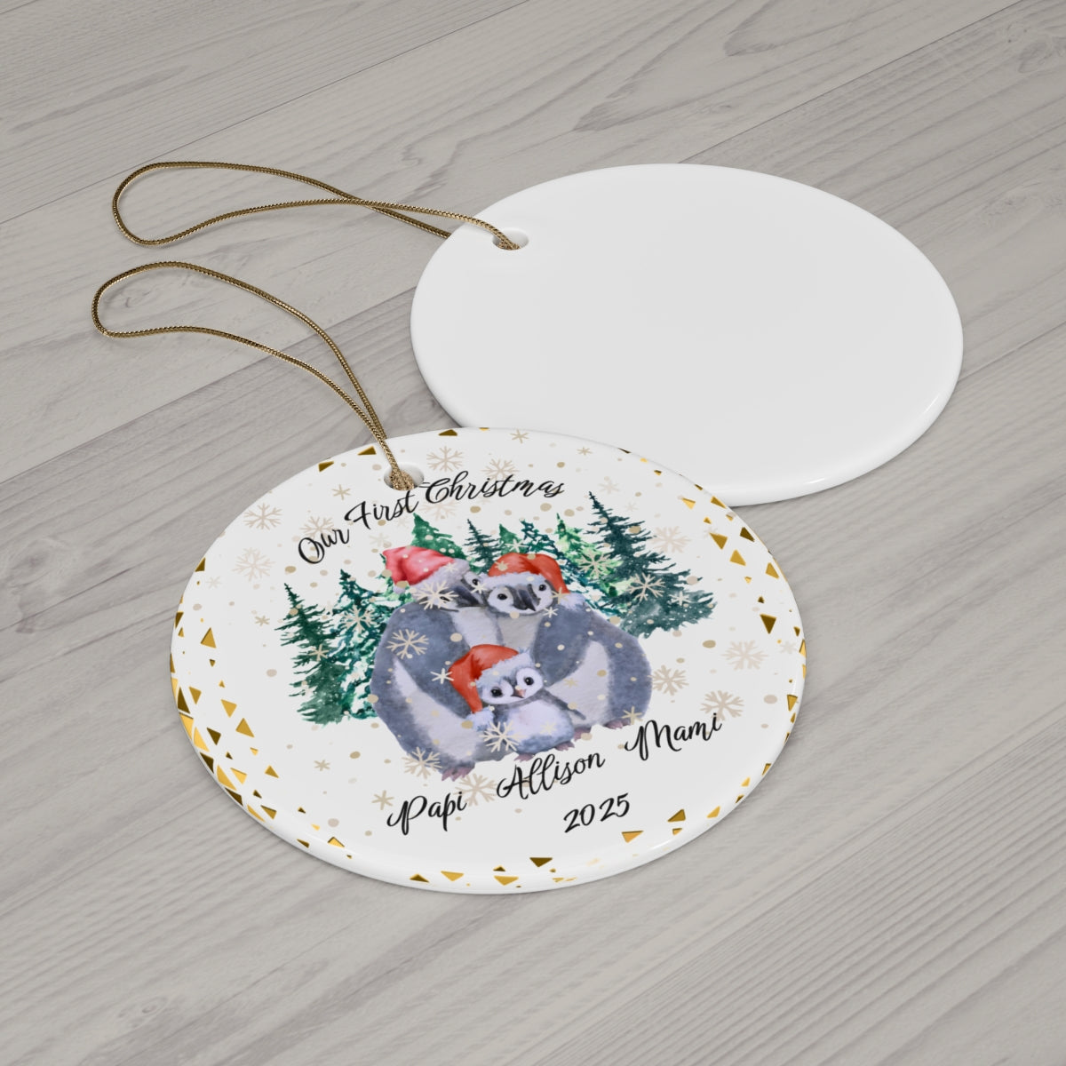 Personalized Christmas Ornament, Custom Ceramic Holiday Decoration, Unique Tree Decor, Memorable Gift Idea, Christmas Tree Keepsake