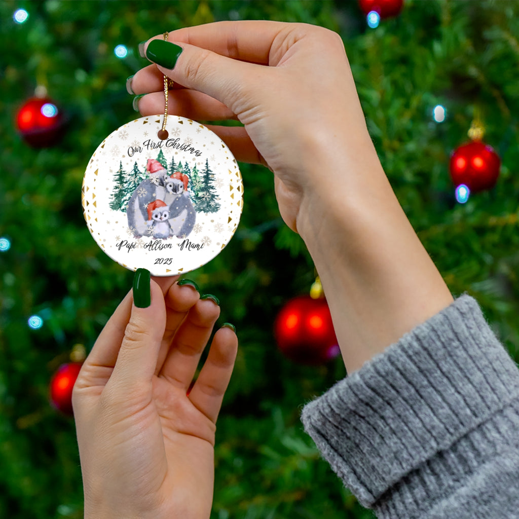 Personalized Christmas Ornament, Custom Ceramic Holiday Decoration, Unique Tree Decor, Memorable Gift Idea, Christmas Tree Keepsake