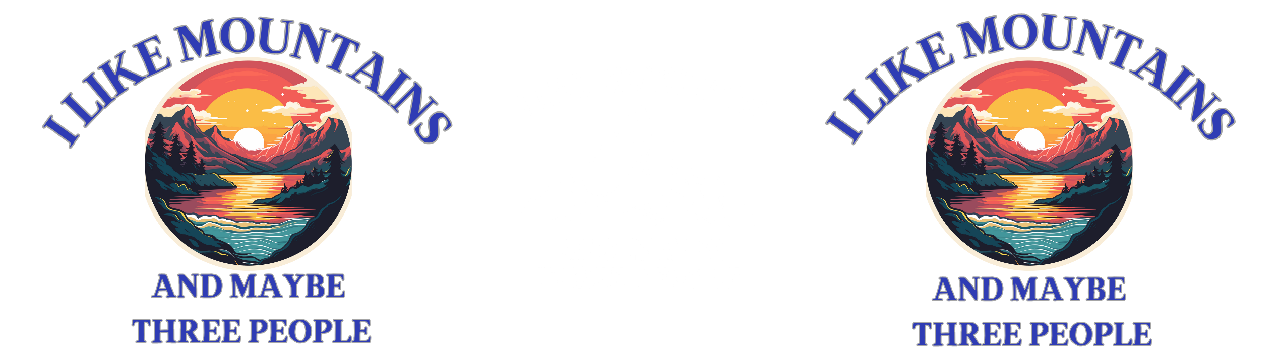"I Like Mountains and Maybe Three People" Ceramic Camping Mug