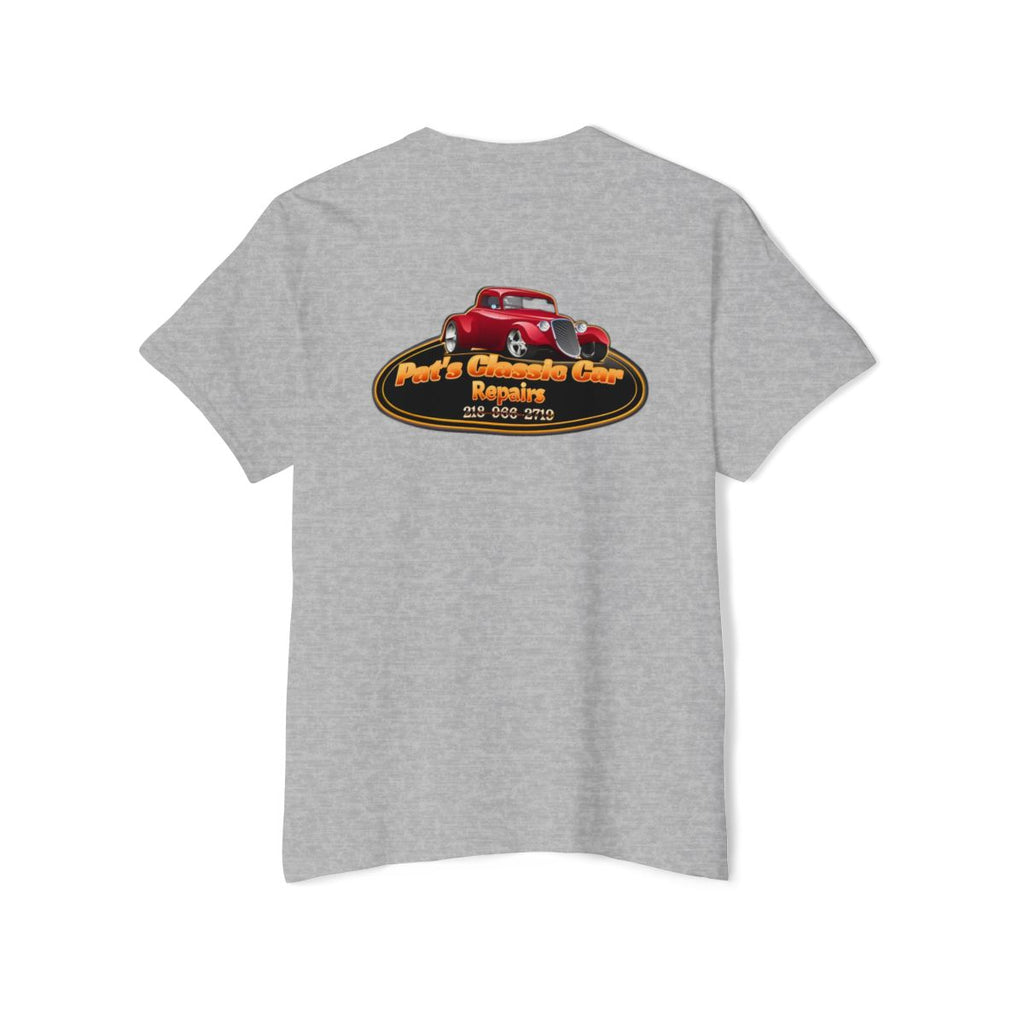 Unisex Heavy Cotton Pocket Tee, Personalized, Pat's Classic Car Repairs