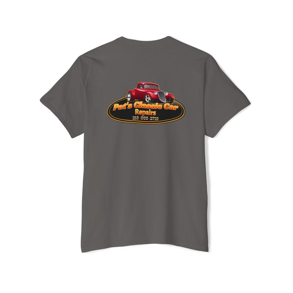Unisex Heavy Cotton Pocket Tee, Personalized, Pat's Classic Car Repairs