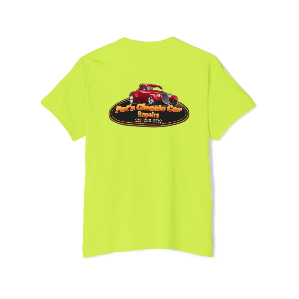Unisex Heavy Cotton Pocket Tee, Personalized, Pat's Classic Car Repairs