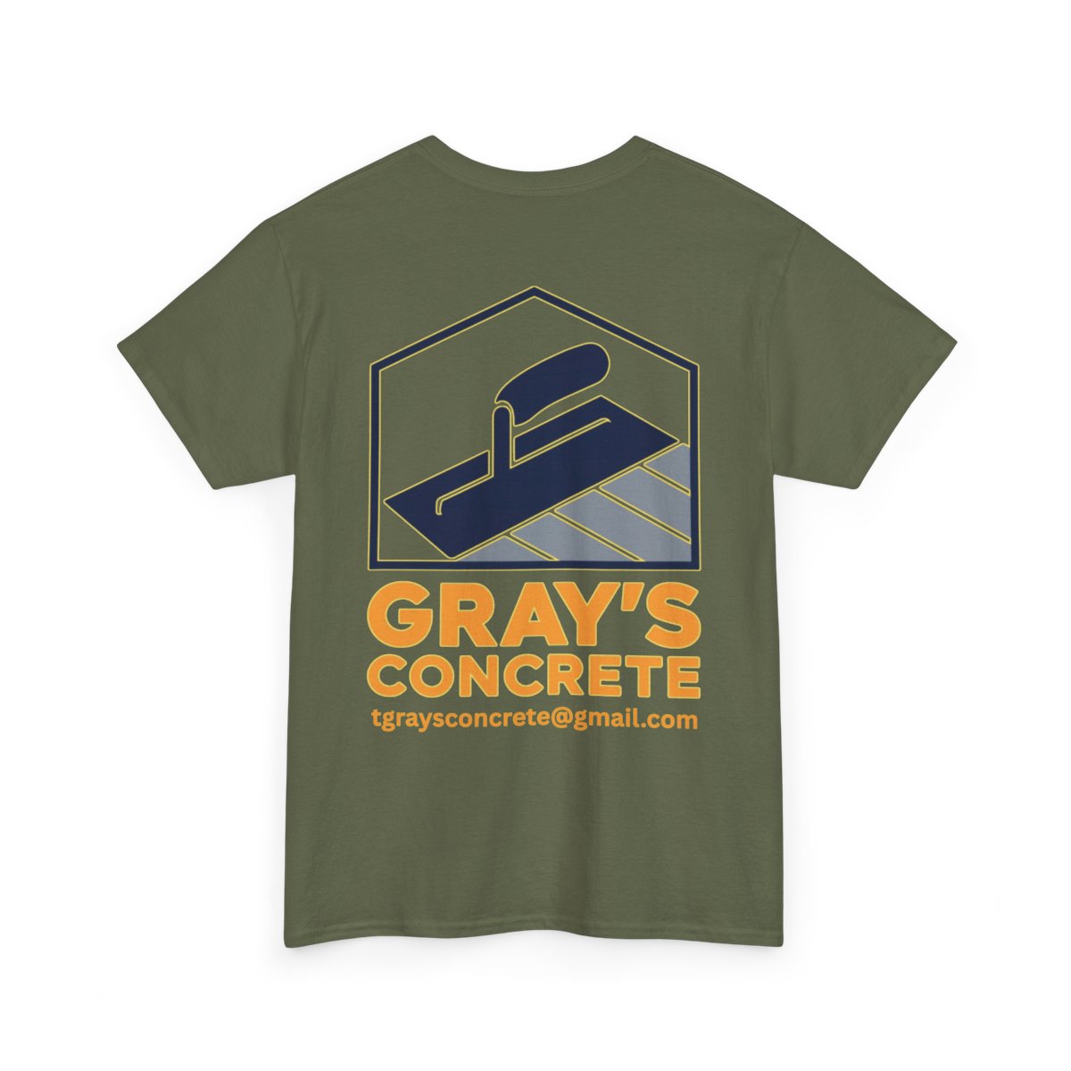 Personalized Concrete Construction Shirt, Custom Logo Tee, Heavy Cotton Workwear, Durable T-Shirt, Personalized Crew, Gift for Builders, Custom