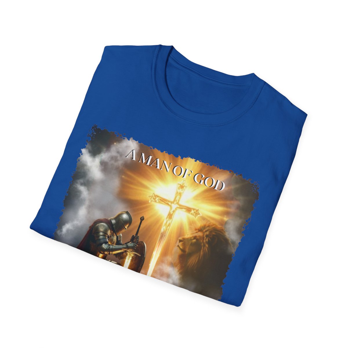 Christian Warrior Gift, Faith-Based Graphic Tee, Knight T-Shirt, Religious Apparel, Men's Cotton Top, Inspirational Clothing