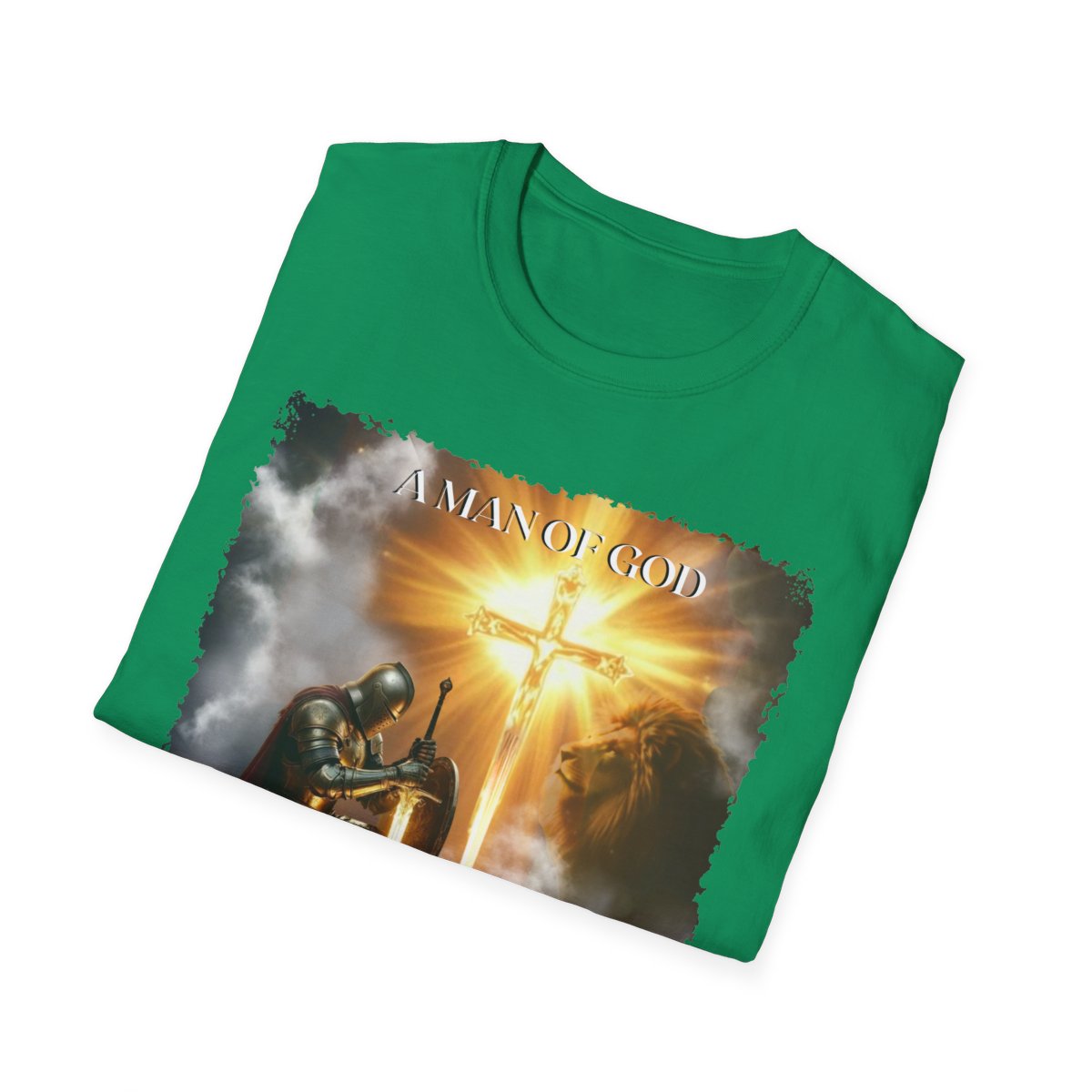 Christian Warrior Gift, Faith-Based Graphic Tee, Knight T-Shirt, Religious Apparel, Men's Cotton Top, Inspirational Clothing