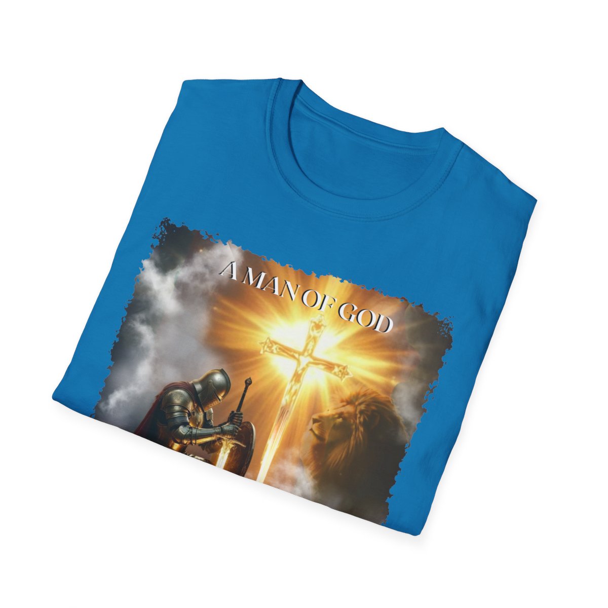 Christian Warrior Gift, Faith-Based Graphic Tee, Knight T-Shirt, Religious Apparel, Men's Cotton Top, Inspirational Clothing