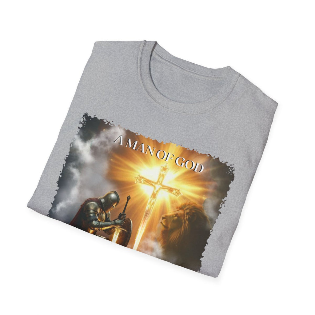 Christian Warrior Gift, Faith-Based Graphic Tee, Knight T-Shirt, Religious Apparel, Men's Cotton Top, Inspirational Clothing