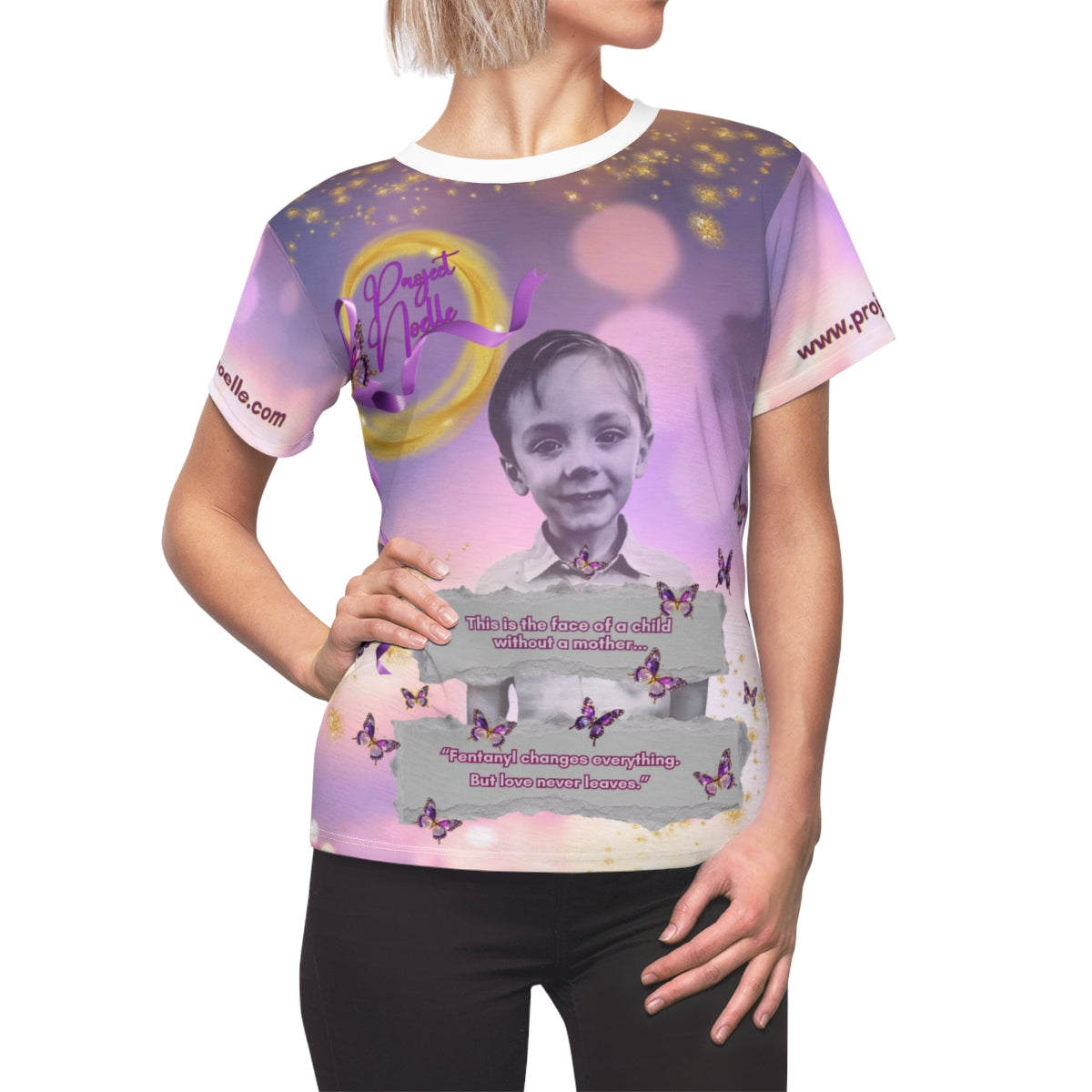 Women's Cut & Sew Tee (AOP) PROJECT NOELLE DESIGN