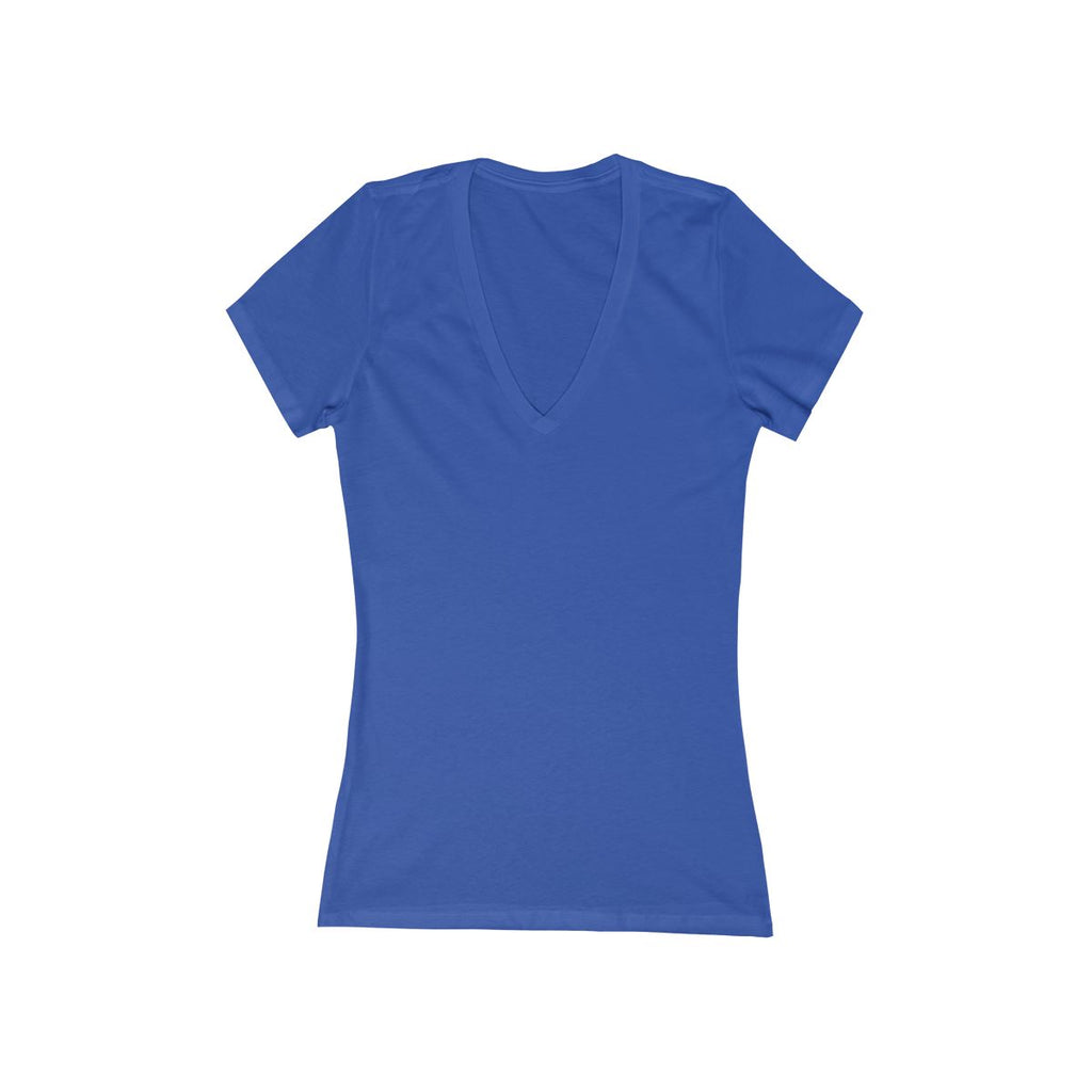 Custom Women's V-Neck T-Shirt, Graphic Tee for Gifts, Slim Fit Casual Top, Deep V-Neck Style, Stylish Comfortable Wear