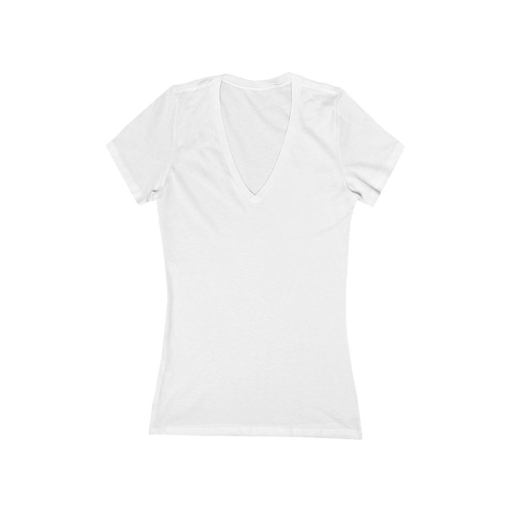 Custom Women's V-Neck T-Shirt, Graphic Tee for Gifts, Slim Fit Casual Top, Deep V-Neck Style, Stylish Comfortable Wear